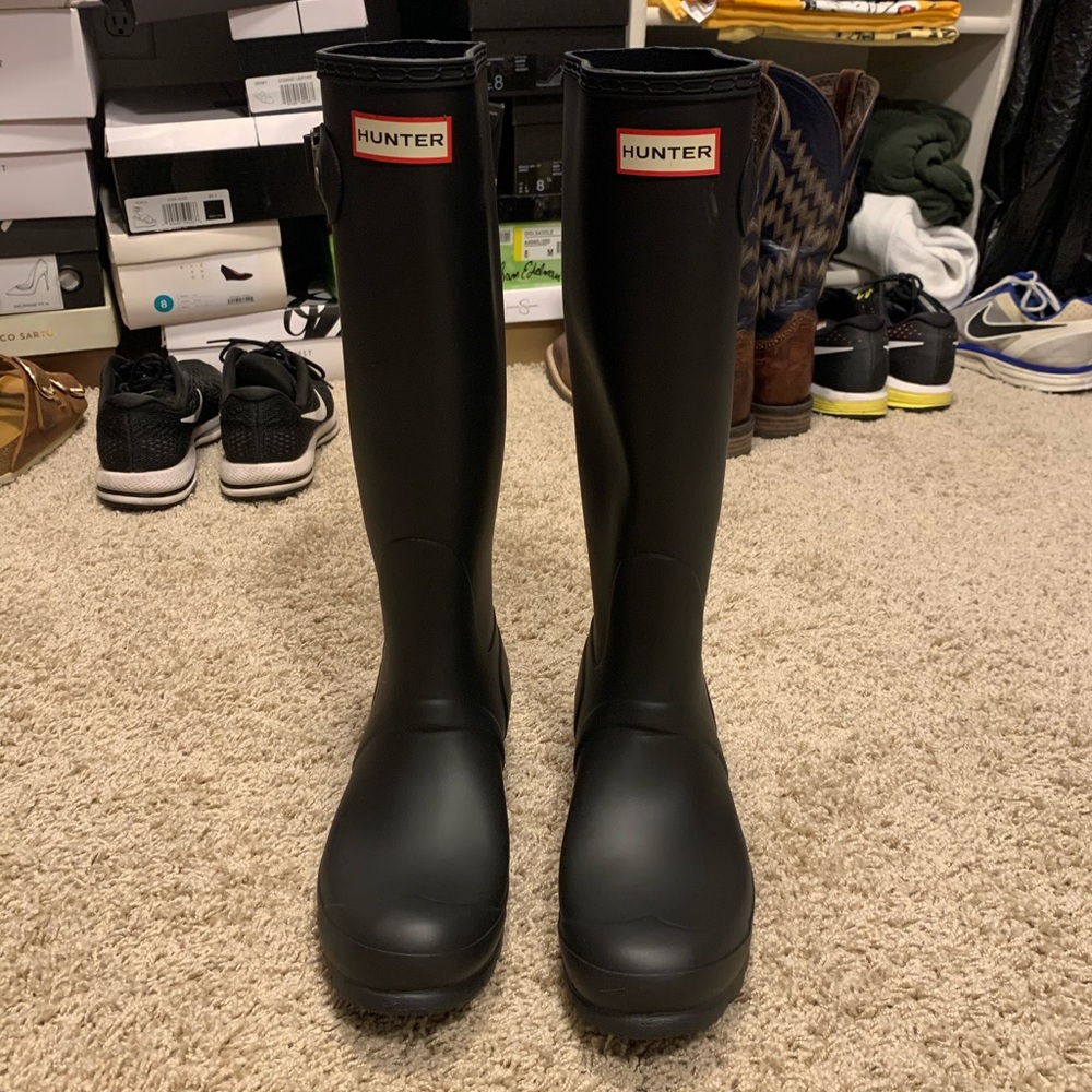 Hunter Tall Matte Black Boots